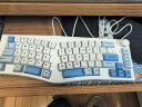 Alice80人体工学有线热插拔RGB机械键盘 天空蓝有线翡黄轴 实拍图