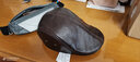 荻琮真皮帽子男鸭舌帽冬季牛皮贝雷帽中老年护耳帽爸爸前进东北老头帽 深棕色 XL (57-58cm) 实拍图