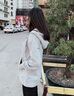 NY-RCE冬季新款卫衣女加绒加厚宽松春秋外套女开衫拉链连帽上衣女潮 灰色 S 实拍图