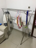 灿智不锈钢晾衣架落地加厚折叠室内外晒衣杆阳台晒被子凉衣服挂衣架 镀锌2.4米【可伸缩*三杆】挂钩 实拍图