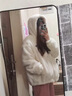 苏彩尼羊羔毛外套女2024年秋冬季新款宽松毛绒绒上衣加厚保暖羊羔绒外套 米白色 S 实拍图