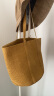 无印良品 MUJI 纸编 托特包 手提包 包包 女包 通勤 编织包 大容量 浅棕色 大 底部直径25cm，高25cm 晒单实拍图