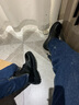 井迈【牛皮】真皮马丁靴男高帮皮鞋英伦中帮男士工装秋冬款黑色皮靴潮 黑色8孔高帮系带【四季款】 44 标准码 实拍图