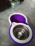 千木寻 加厚加大旋转拖把桶家用自动甩干手压干湿两用懒人不锈钢拖把双驱动挤水免手洗脱水墩布好神拖布墩布 紫色 全钢6头 实拍图