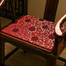浩秦新中式椅垫客厅红木沙发垫坐垫新古典家具圈椅餐椅垫太师椅垫座垫 石榴花-红色 45X38厚3cm单个(海绵垫) 实拍图