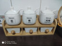 迈卡伦 创意家用双层调味罐子北欧简约调料盒套装陶瓷盐罐味精瓶 套6黑线方罐-配木架 晒单实拍图