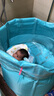 诺澳 婴儿游泳池大号家用室内儿童游泳桶免充气泳池宝宝洗澡桶 80x80cm全夹棉车子蓝款-均码脖圈 实拍图