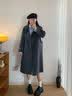 自巧小个子东方简奢风灰色立领羊毛双面呢大衣女冬季2024新款毛呢外套 水貂灰 （100%绵羊毛） XS (2码) 拍前请联系客服确认尺码 实拍图
