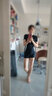 李宁（LI-NING）泳衣女连体平角游泳衣 高弹速干专业训练女士泳装跑温泉游泳装备 黑白拼接 XL 【身高165-170体重55-60】 实拍图