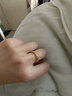 中国黄金古法素圈戒指男女款足金情侣对戒3D硬金三生三世指环生日礼物 【光面】11号 约1g 实拍图
