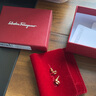 菲拉格慕（Ferragamo）女士GANCIO黄铜耳钉0696432 实拍图