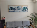 瑞尚（RUISHANG） 新中式客厅装饰画大气山水画横版沙发背景墙画挂画轻奢晶瓷壁画 流水生财 180*60/铝合金边框+晶瓷面 实拍图