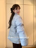诗丹蕊冬季学院风设计感蓝色棉服女韩系新款ins羽棉袄绒服棉衣面包服潮 波点蓝色 均码【可备注码数】 实拍图