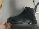 海澜之家马丁靴子男鞋秋冬季新款复古中高帮工装靴加绒保暖英伦风短筒皮靴 黑色 42 实拍图