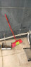 兰诗（LAUTEE）SB-0318 环卫扫把笤帚 单个木柄塑料丝扫把 红斜杆大号硬毛宽头 实拍图