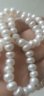 周六福S925银扣淡水珍珠项链妈妈生日礼物 扁圆7.5-8.5mm 45cm  实拍图