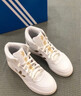 adidas DROP STEP XL休闲中帮篮球运动板鞋男女阿迪达斯三叶草   白/金/金黄色/一号黑   41 实拍图