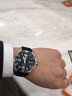 图登适用浪琴康卡斯表带橡胶天然橡胶硅胶男L3.781/742/782等手表带 黑色-双按折叠扣 21mm【41mm和43mm表盘】 实拍图