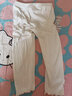贝瑞加（Babyprints）女童打底裤儿童夏季七分裤女孩木耳边裤子薄款弹力舒适 白130 实拍图