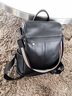 viney牛皮女包时尚双肩包女韩版学院风背包大容量书包旅行背包生日礼物 【黑色】高级感百搭休闲通勤大包 实拍图