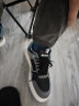 ziyuanju男鞋2024新款春夏季透气鞋子男皮面学生青少年板鞋男百搭休闲运动 黑色 43 实拍图