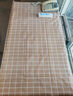 北欧餐桌布防水防烫防油免洗塑料家用桌布格子台布茶几布 卡其色中号137*137cm 实拍图