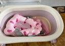 十月结晶婴儿洗澡盆新生儿加厚抑菌折叠宝宝浴盆珠光粉浴盆浴网浴垫3件套 实拍图