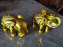 明恩大象摆件一对全铜大象摆件招风水象财铜制大象吸水象黄铜客厅家居 5号財福象一对（赠五帝钱） 实拍图