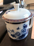 富丽元景德镇陶瓷茶杯带盖办公会议杯子青花瓷泡茶水杯logo定制刻字 釉下牡丹 420ml 1只 实拍图