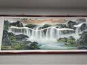 名优尚山水画客厅装饰画国画鸿运当头风景靠山挂画新中式办公室水墨字画 款式一《旭日东升》 实木画框：125*65cm【书画膜】 实拍图