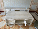 梦美斯宣 欧式茶几 天然大理石实木茶几 茶桌客厅家具实木茶几茶台722 1.6米天然白玉石茶几描金描银选 实拍图