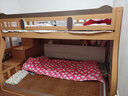 梵袖屿【现货包安装】上下床实木儿童床双层床高低上下铺成人床子母床 猫咪梯柜款（床+床垫*2+抽屉+书架） 上铺宽140*下铺宽160 实拍图