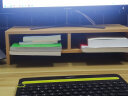 火月亮 电脑显示器屏增高架桌面办公室整理收纳垫高液晶台式置物架子 双层带隔断【浅胡桃色】 实拍图