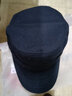JEEP SPIRIT吉普秋冬帽子男羊毛混纺保暖鸭舌帽中老年男毛呢加厚平顶帽子加厚 藏青 均码 可调节65-61cm 实拍图