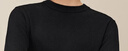 红豆【100%羊毛】可机洗羊毛衫男秋冬新品全羊毛易打理针织衫男打底 S1墨玉黑 3XL 185/108B 实拍图
