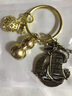 众福缘黄铜葫芦钥匙扣挂件黄铜钱袋汽车钥匙扣一叶生财挂饰貔貅生肖挂件 钱袋+实心小葫芦+福币生肖【兔】 实拍图