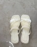 桂岐法式仙女风平底凉鞋女夏季时尚配裙子2025新款高级感罗马沙滩凉拖 米色 37码 实拍图