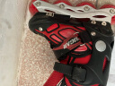 美洲狮（COUGAR）轮滑鞋儿童闪光溜冰鞋男女滑冰旱冰鞋女轮滑鞋男童 黑红单闪单鞋 S(可调26-30码) 实拍图