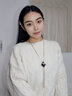 Qlady女士水晶几何毛衣链女长款项链百搭气质毛衣挂件饰品女高档时尚大气衣服配饰装饰吊坠生日礼物 咖金灰色 实拍图