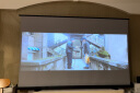 鲸米（JINGMI）投影幕布100英寸16:9地拉幕布全面屏手动地升幕布G2灰玻纤家用办公户外便携移动投影仪屏幕 实拍图