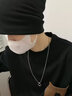 戚小米免费刻字三环项链男潮韩版嘻哈小众男士吊坠学生锁骨链挂饰送男友 实拍图