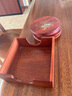 ULKNN越南花梨木隔热垫红木垫实木隔热垫木质垫创意家用厨房餐桌盘子垫 碗垫-圆形贝花12.5cm 实拍图