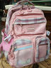 爱迪生发明家小学生1-3-6年级书包初中生轻便减负护脊女生双肩包大容量背包 粉色小号（贝儿六件套） 实拍图