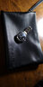 美洲野牛 真皮手包男信封包商务手拿包韩版休闲男士牛皮手抓包情人节礼物 黑色 实拍图
