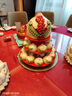 美联升 寿桃馒头老人生日祝寿礼物过寿贺寿中式蛋糕上供传统糕喜庆支架 三层纯桃款 实拍图