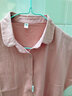 啄木鸟（TUCANO）棉麻衬衫女日系出口尾单棉麻纯色短袖衬衫女夏休闲显瘦上衣亚麻翻 粉红色 M 【105-120斤】 实拍图