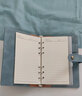 嘉然恒 A6多功能活页本创意小号手账本笔记本本子便携记事本拉链收纳本皮面搭扣本定制 灰色1本  实拍图