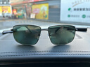 派丽蒙（PARIM）太阳镜男士时尚眼镜运动方框方脸大脸高清偏光开车驾驶墨镜72523 B1-消光黑片-冷灰镜腿 实拍图
