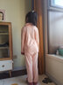 顶瓜瓜儿童睡衣套装春夏季纯棉中大童女童居家服开襟 粉色 140 实拍图