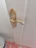 ONLEE欧式门锁室内卧室房门锁实木门执手锁门把手家用卫生间门锁三件套 【琥珀白】新款简欧丨门锁x1 实拍图